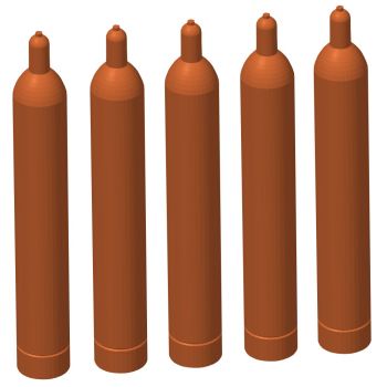 Gasflasche 33 kg, 5 Stück, Spur 1, 1:32